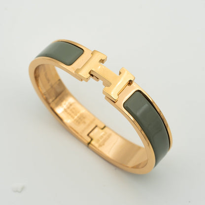 [⭐Clover Jewelry]H BRACELET BLUE GREEN 12MM