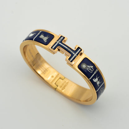 [⭐Clover Jewelry]H BRACELET BLUE CERAMIC