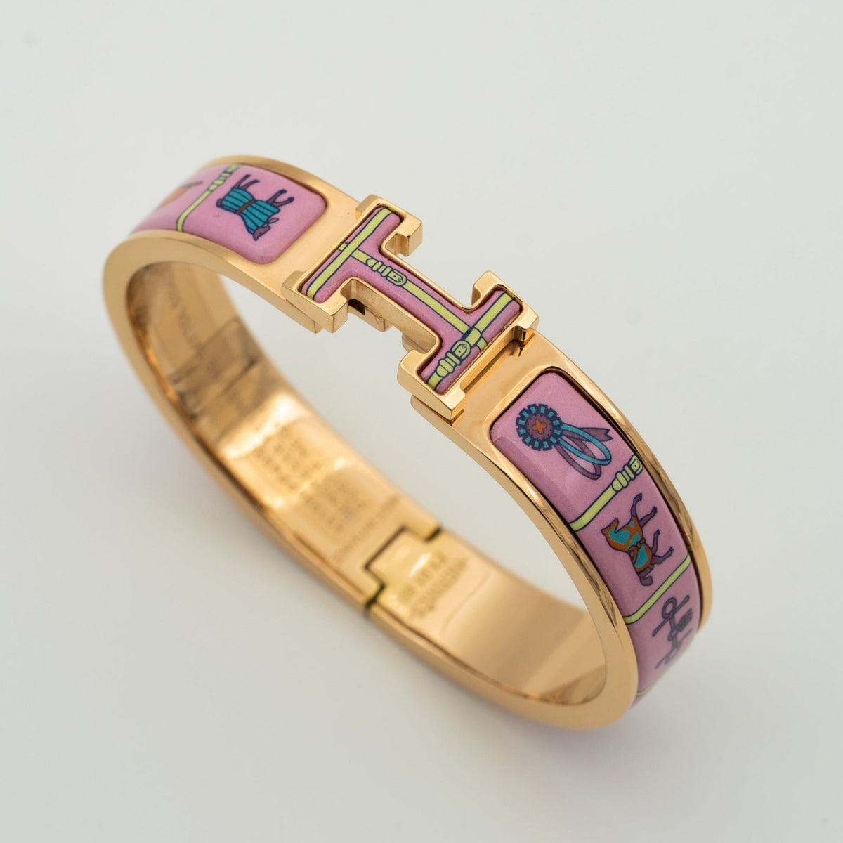 [⭐Clover Jewelry]H PINK GOLD BRACELET PINK CERAMIC