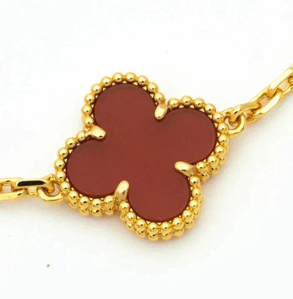 [⭐Clover Jewelry] CLOVER 5 MOTIF RED CORNELIAN BRACELET COLLECTION
