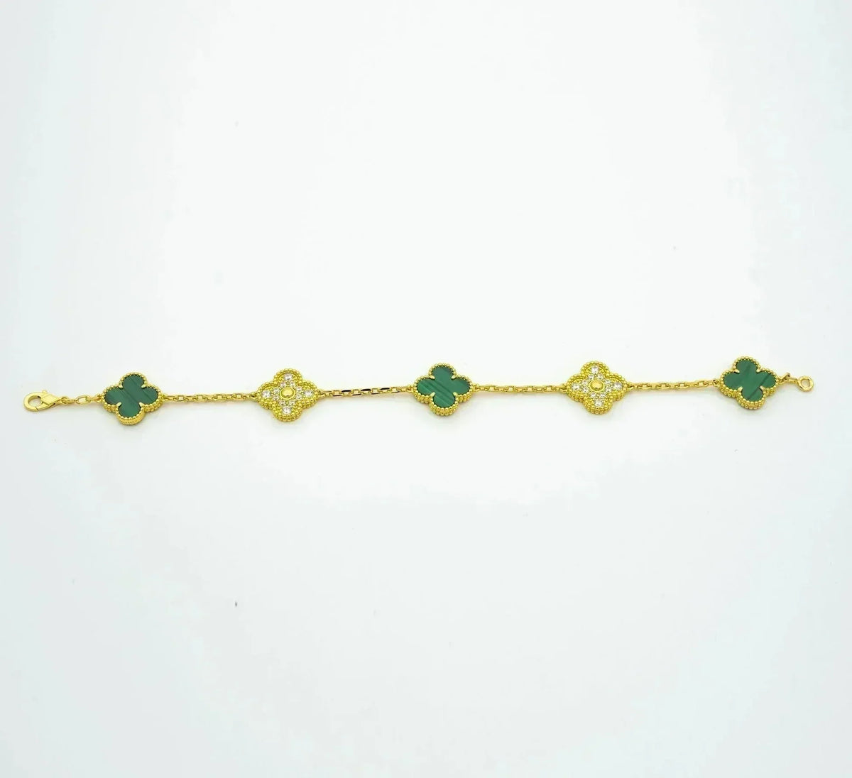 [⭐Clover Jewelry] CLOVER 5 MOTIF MALACHITE BRACELET COLLECTION