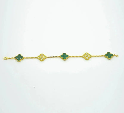 [⭐Clover Jewelry] CLOVER 5 MOTIF MALACHITE BRACELET COLLECTION
