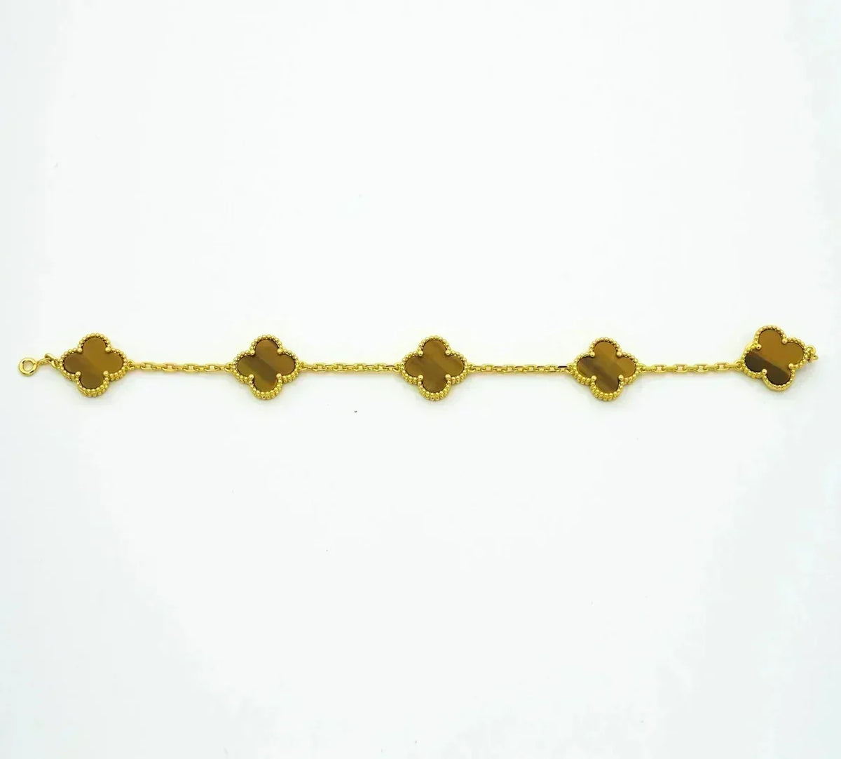 [⭐Clover Jewelry] CLOVER 5 MOTIFS TIGER EYE BRACELET COLLECTION