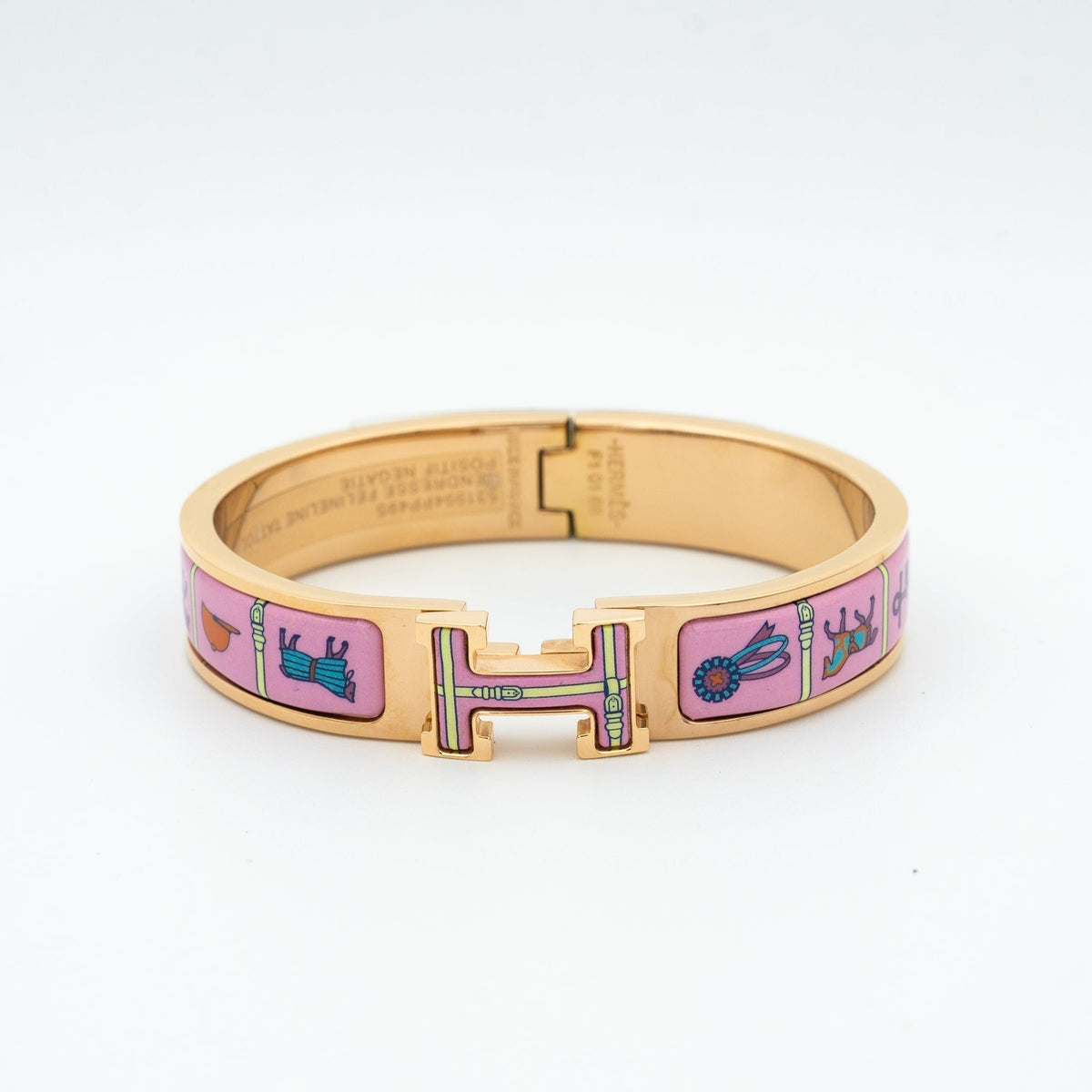 [⭐Clover Jewelry]H PINK GOLD BRACELET PINK CERAMIC