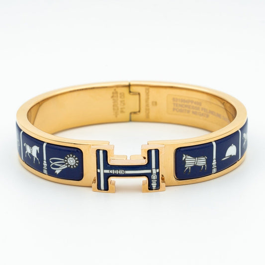 [⭐Clover Jewelry]H BRACELET BLUE CERAMIC