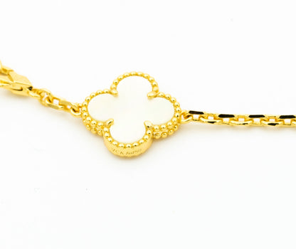 [⭐Clover Jewelry]CLOVER BRACELET 5 MOTIFS ONYX MOP