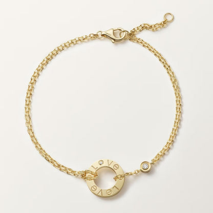 [⭐Clover Jewelry]LOVE BRACELET 2 DIAMOND