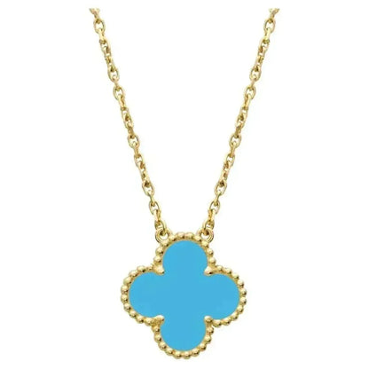 [⭐Clover Jewelry]CLOVER 15MM VINTAGE TURQUOISE NECKLACE