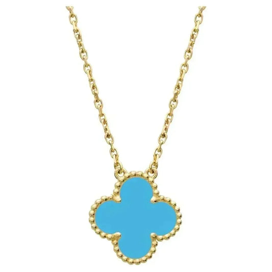 [⭐Clover Jewelry]CLOVER 15MM VINTAGE TURQUOISE NECKLACE
