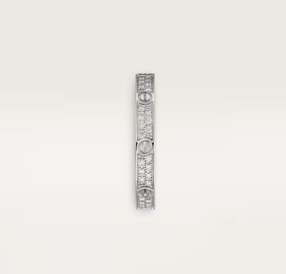 [⭐Clover Jewelry]LOVE RING 2.6mm-wide full-diamond ring silver