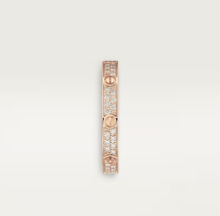 [⭐Clover Jewelry]LOVE RING 2.6mm-wide full-diamond ring Rose Gold