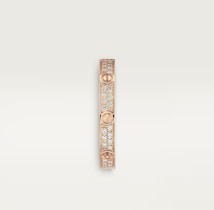[⭐Clover Jewelry]LOVE RING 2.6mm-wide full-diamond ring Rose Gold