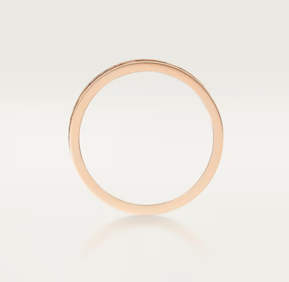 [⭐Clover Jewelry]LOVE RING 4mm-wide full-diamond ring Rose Gold