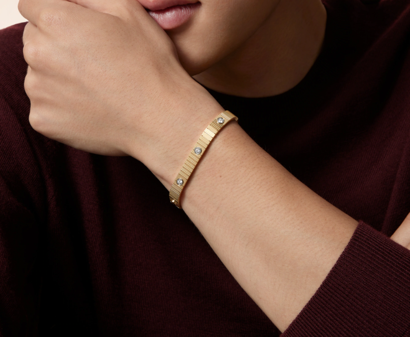 [⭐Clover Jewelry]NEW 7 MM 7-DIAMOND HEART-SHAPED BRACELET