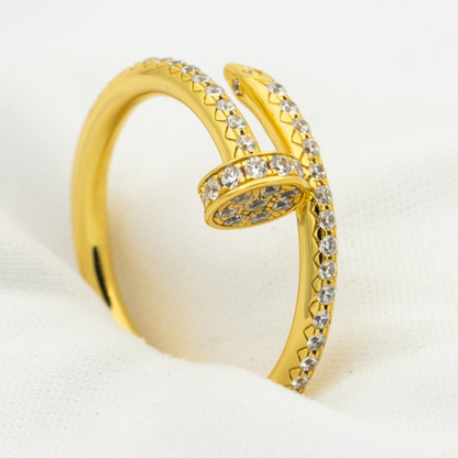 [⭐Clover Jewelry]JUSTE RING 1.8MM GOLD DIAMONDS