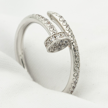 [⭐Clover Jewelry]JUSTE RING 1.8MM SILVER DIAMONDS