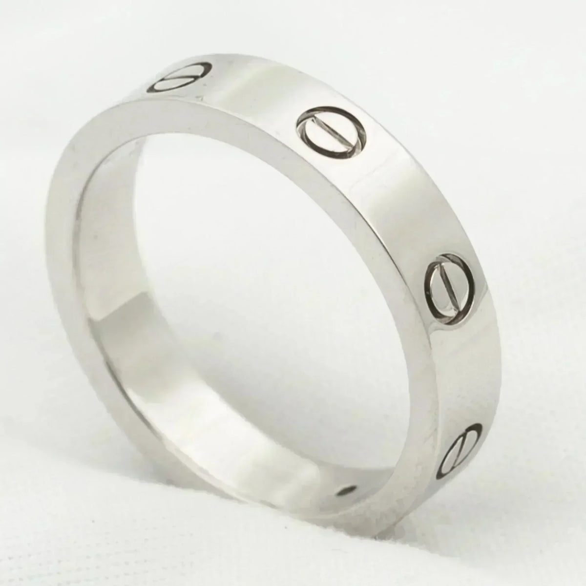 [⭐Clover Jewelry]LOVE RING 4MM 1 DIAMOND SILVER