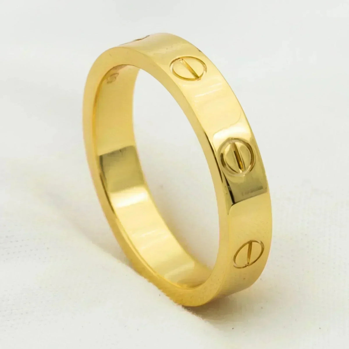 [⭐Clover Jewelry]LOVE RING 4MM 1 DIAMOND GOLD