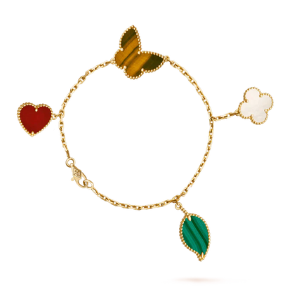 [⭐Clover Jewelry]LUCKY SPRING 5 MOTIF GOLD BRACELET
