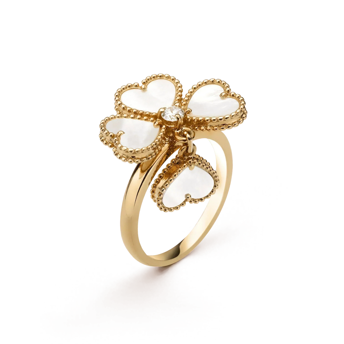 [⭐Clover Jewelry]SWEET CLOVER WHITE MOP RING