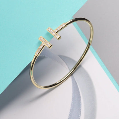[Clover Jewelry]T BRACELET 1.8MM GOLD DIAMOND