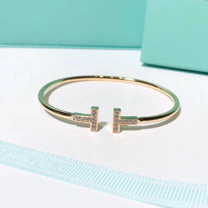 [Clover Jewelry]T BRACELET 1.8MM GOLD DIAMOND