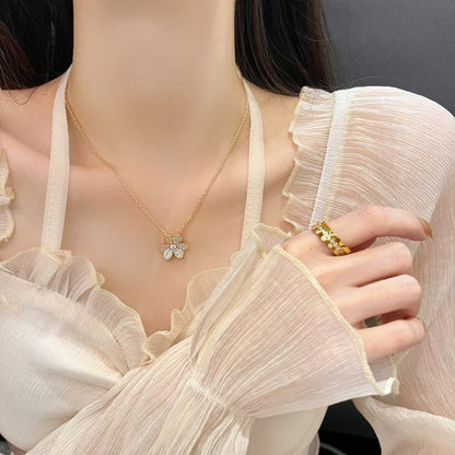 [⭐Clover Jewelry]FLOWER DIAMOND NECKLACE