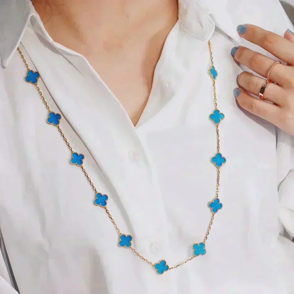 [⭐Clover Jewelry]CLOVER 20 MOTIFS TURQUOISE GOLD