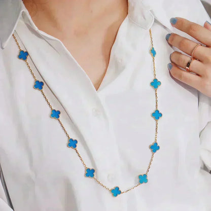 [⭐Clover Jewelry]CLOVER 20 MOTIFS TURQUOISE GOLD