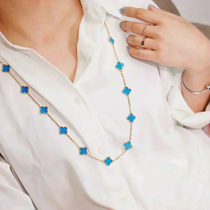 [⭐Clover Jewelry]CLOVER 20 MOTIFS TURQUOISE GOLD
