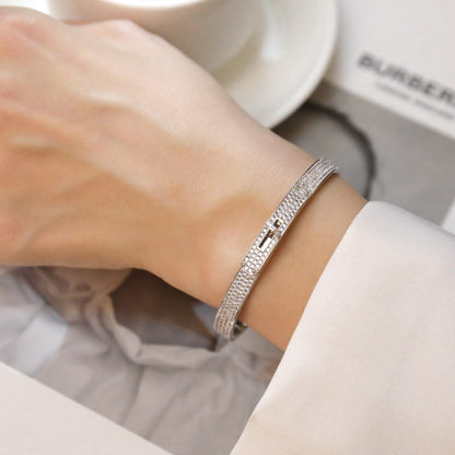 [⭐Clover Jewelry]KELLY BRACELET DIAMOND PAVED
