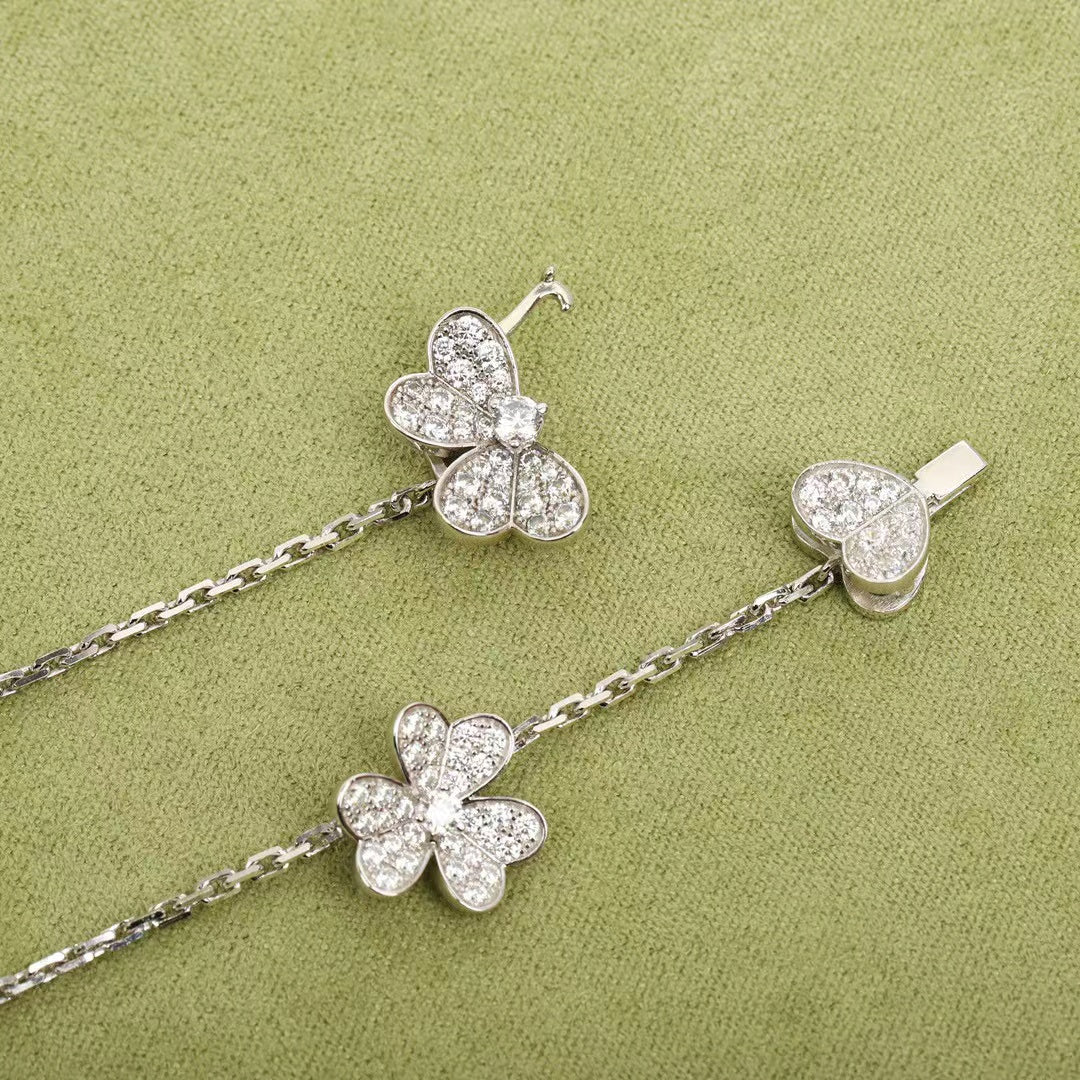 [⭐Clover Jewelry]FRIVOLE SILVER 9 FLOWERS NECKLACE
