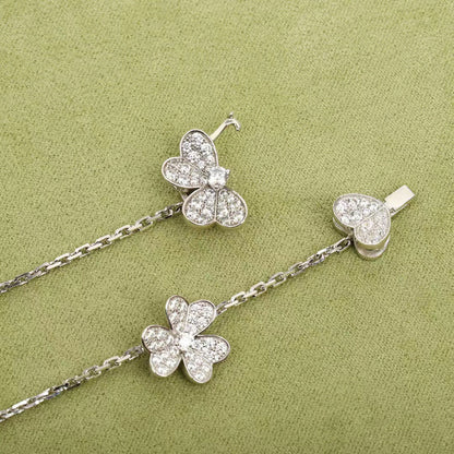 [⭐Clover Jewelry]FRIVOLE SILVER 9 FLOWERS NECKLACE