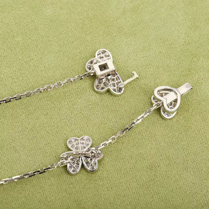 [⭐Clover Jewelry]FRIVOLE SILVER 9 FLOWERS NECKLACE