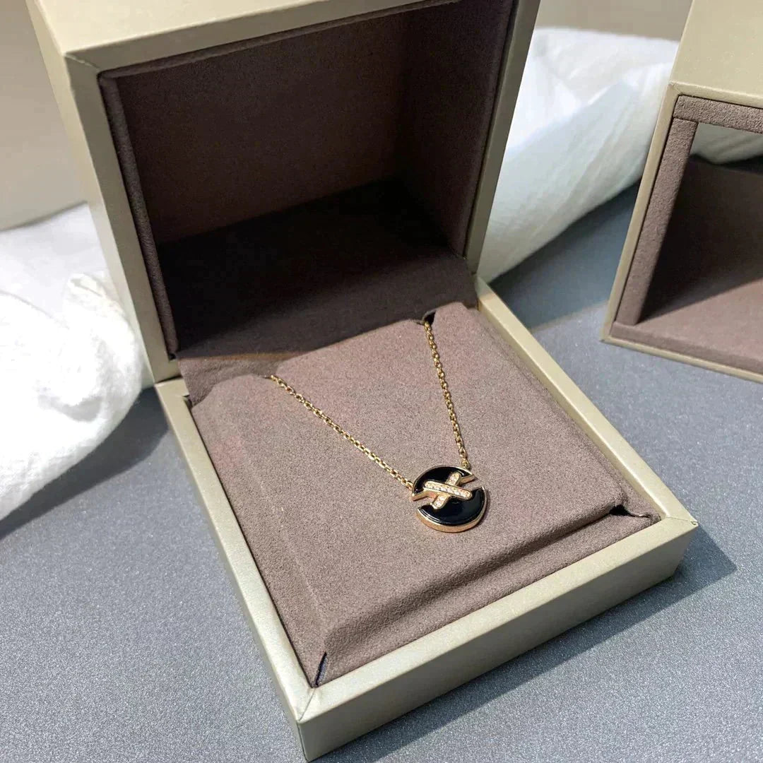 [⭐Clover Jewelry]JEUX DE ROSE GOLD DIAMOND NECKLACE