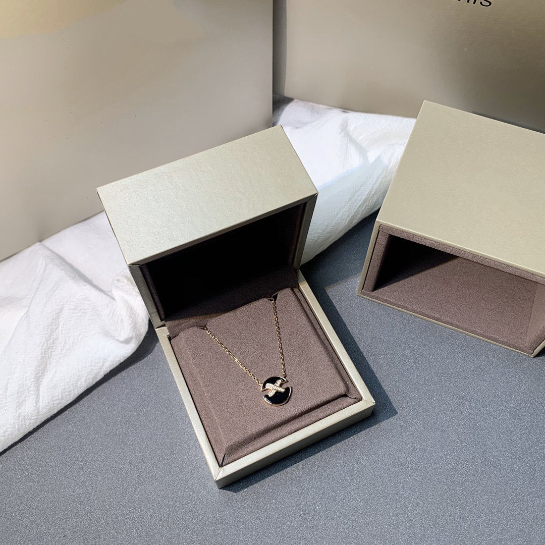 [⭐Clover Jewelry]JEUX DE PINK GOLD DIAMOND NECKLACE