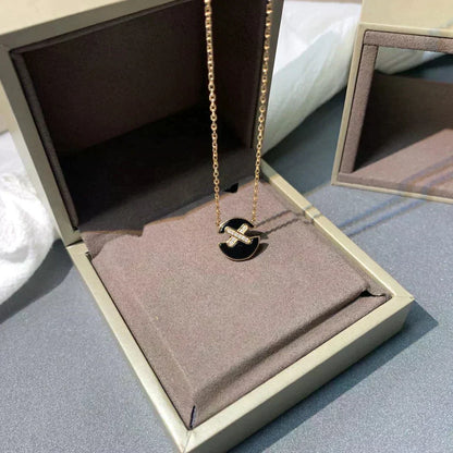 [⭐Clover Jewelry]JEUX DE ROSE GOLD DIAMOND NECKLACE