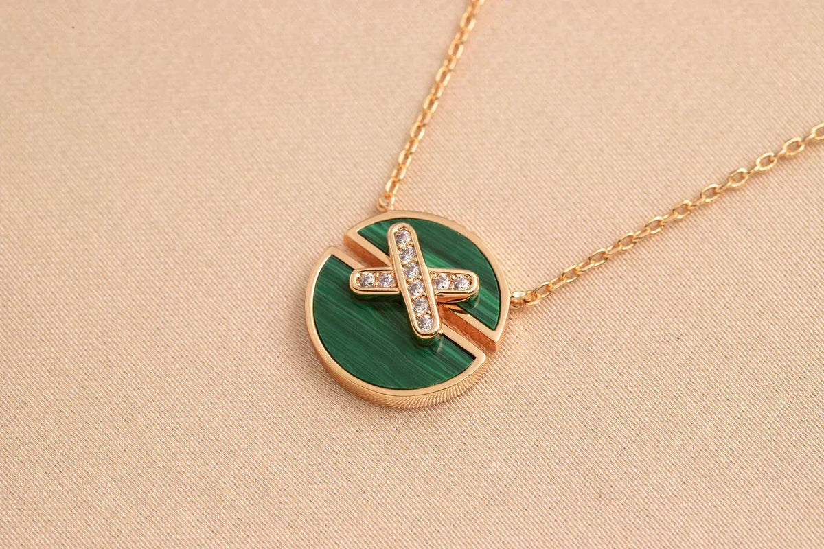 [⭐Clover Jewelry]JEUX DE ROSE GOLD DIAMOND NECKLACE
