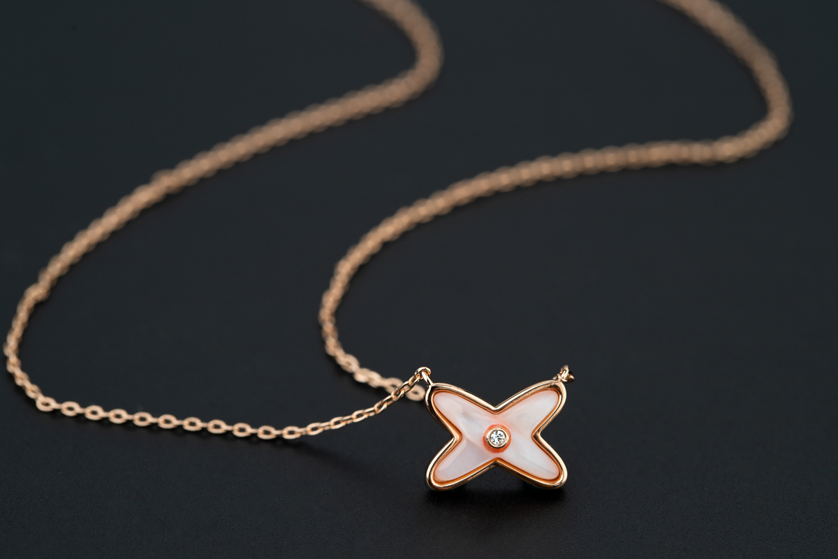 [⭐Clover Jewelry]JEUX DE NECKLACE 1 DIAMOND