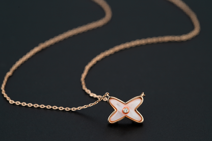 [⭐Clover Jewelry]JEUX DE NECKLACE 1 DIAMOND