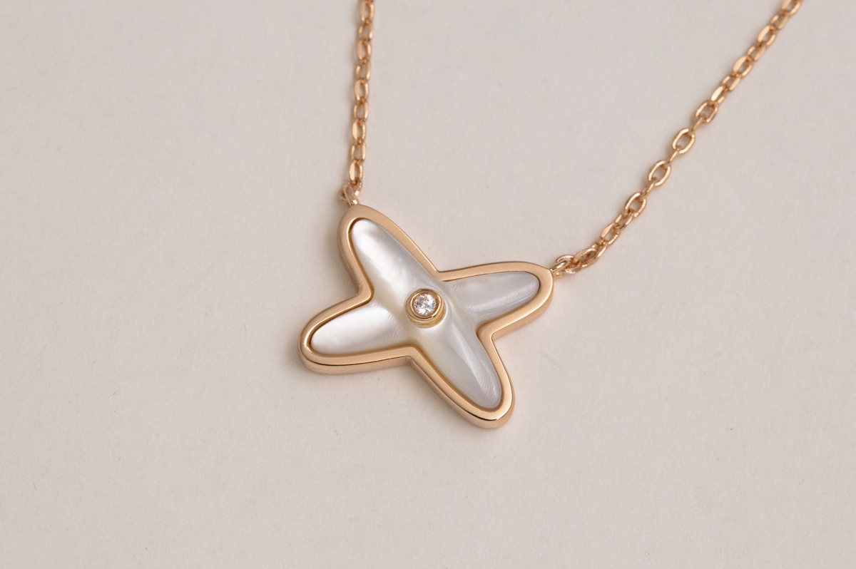 [⭐Clover Jewelry]JEUX DE NECKLACE 1 DIAMOND