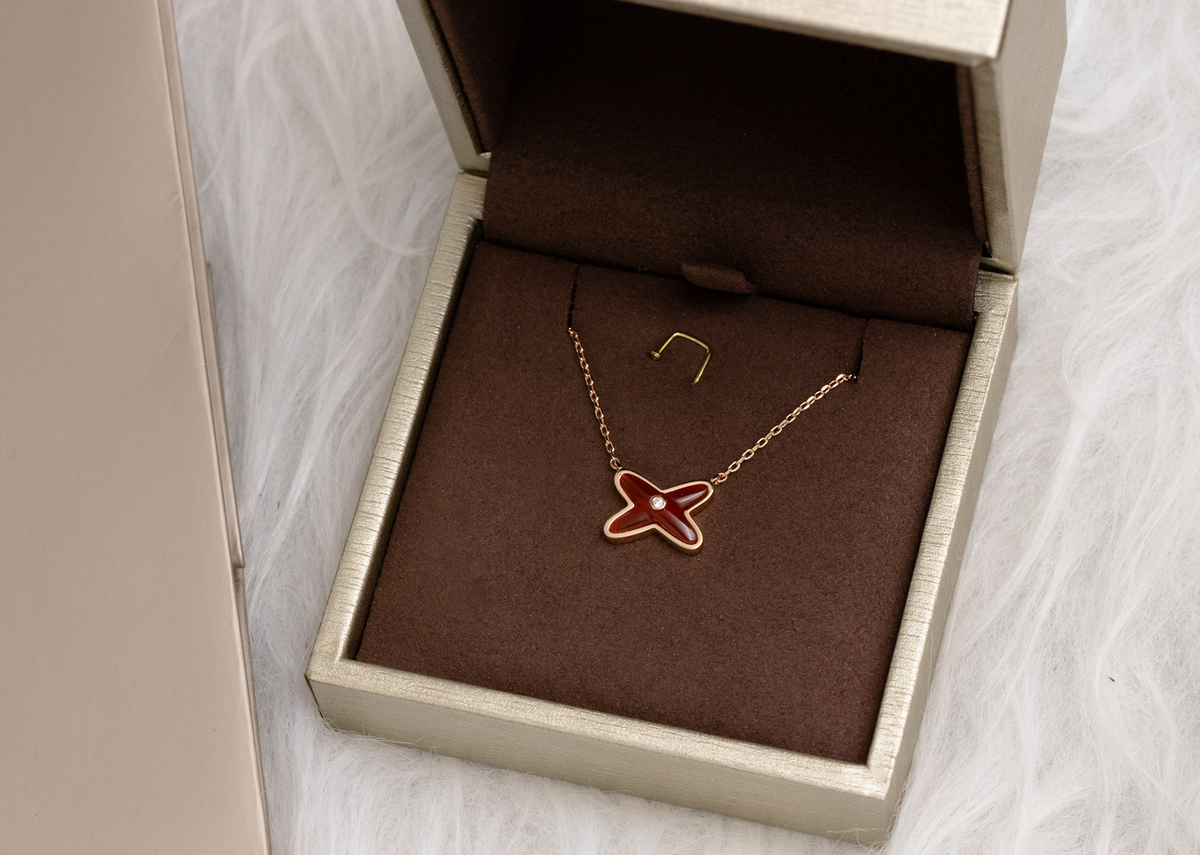 [⭐Clover Jewelry]JEUX DE NECKLACE 1 DIAMOND