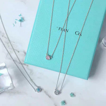 [Clover Jewelry]ELSA PERETTI SERIES SINGLE DIAMOND SIMPLE NECKLACE