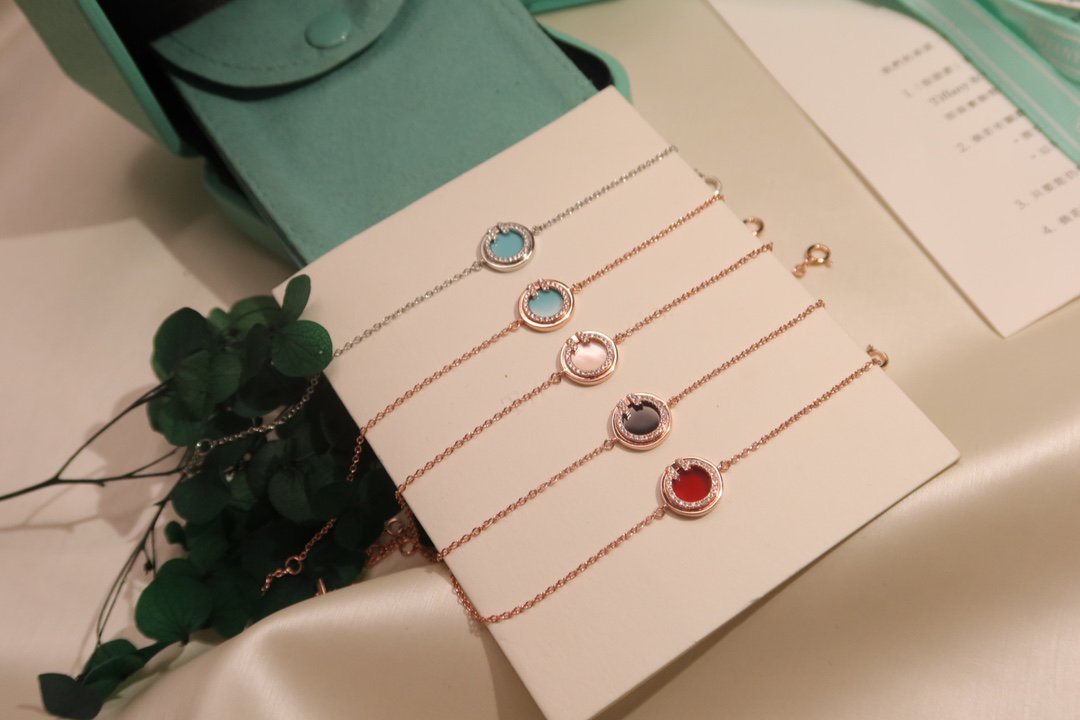 [Clover Jewelry]DIAMOND CIRCLE PINK GOLD BRACELET