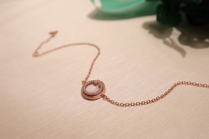 [Clover Jewelry]DIAMOND CIRCLE PINK GOLD BRACELET