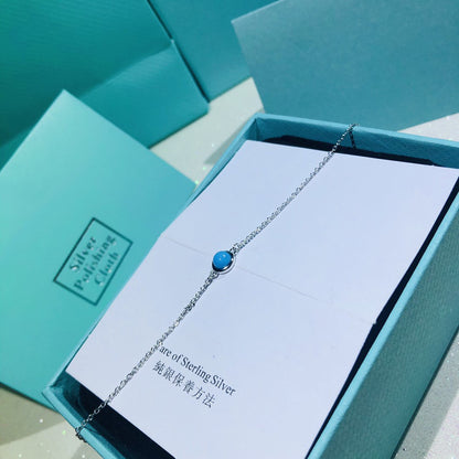 [Clover Jewelry]YARD TURQUOISE NECKLACE SILVER