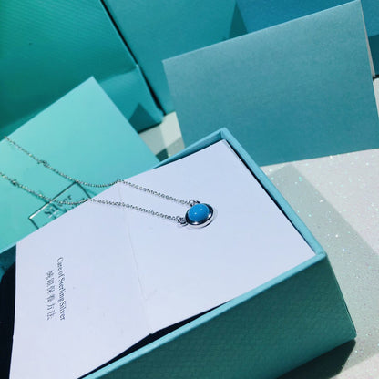 [Clover Jewelry]YARD TURQUOISE NECKLACE SILVER