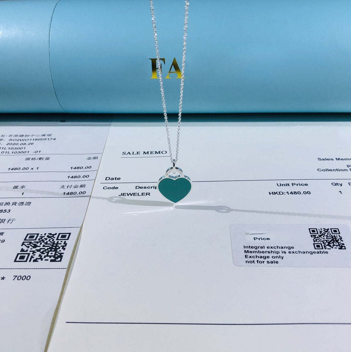 [Clover Jewelry]SMALL HEART TAG PENDANT STERLING SILVER