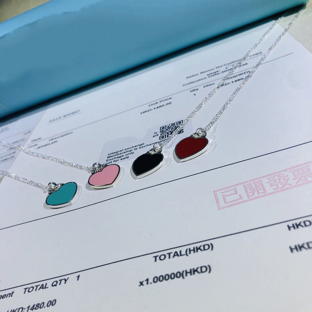 [Clover Jewelry]SMALL HEART TAG PENDANT STERLING SILVER