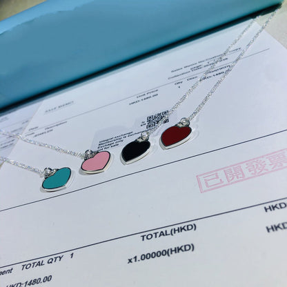 [Clover Jewelry]SMALL HEART TAG PENDANT STERLING SILVER